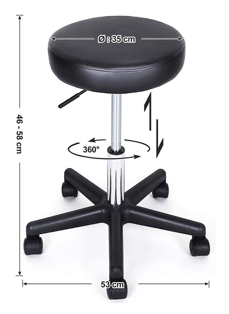 SONGMICS SONGMICS Black LJB61B Height-Adjustable Lab Chairs for Laboratory, Science Lab, Testing Lab Chairs (35x35x58cm)  - Image 3