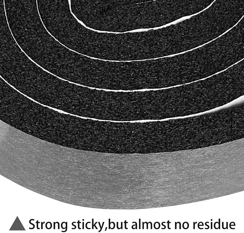 YIJUHOU 2 Rolls 1/2 Inch W 1/4 T Weather Stripping Air Conditioner Open Cell Foam Seal Tape, Window Insulation High Resilience Seal Strip for Doors Window,Total 32FT - Image 2