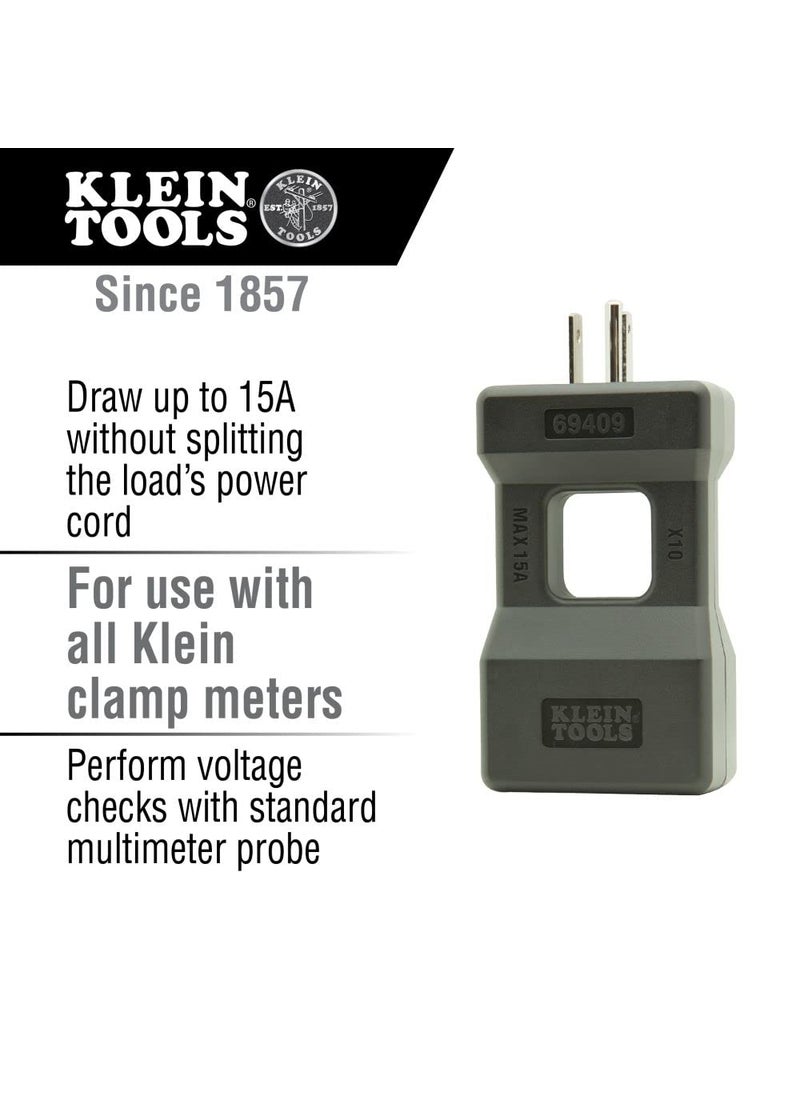 Klein Tools Klein Tools 69409 Line Splitter for Clamp Meter, Measures up to 15A Current Draw, 10x Measurement, Designed for North American Outlets  - Image 2