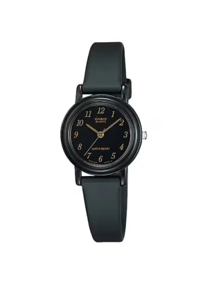 CASIO Women's Analog Display Watch With Black Leather Strap - LQ-139AMV-1L
