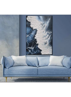 MAAC Home Beach Tranquility 3D Printed Relief Art Abstract Canvas Wall Art - Modern Decorative Wall Décor for Living Room Bedroom Home Decorations