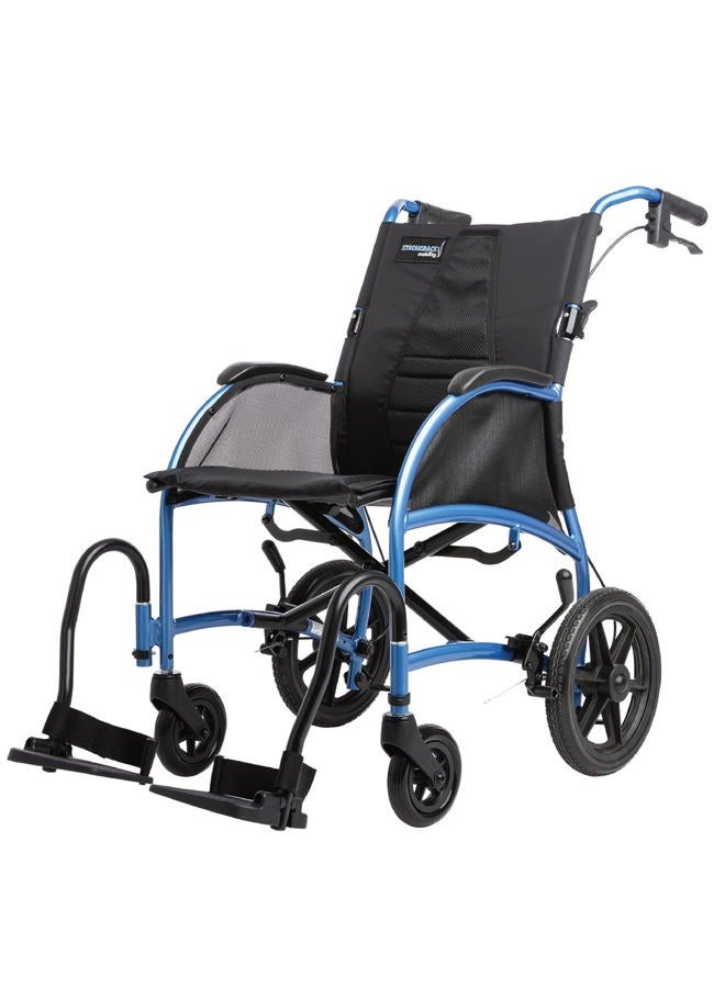 Strongback Mobility Excursion 12+AB Lightweight Portable Wheelchair for Adults and Seniors – Ergonomic Lumbar Support, Adjustable Footrests, Supports 300 lbs - Image 1