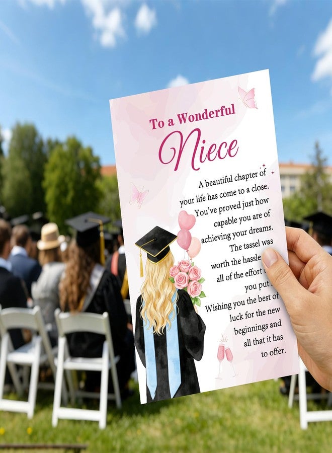 FANCYLUCKY Happy Graduation Card for Niece, High School College Graduation Gift for Niece, Congratulations Card from Aunt Uncle - Image 5