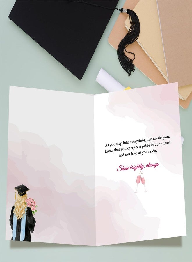 FANCYLUCKY Happy Graduation Card for Niece, High School College Graduation Gift for Niece, Congratulations Card from Aunt Uncle - Image 2