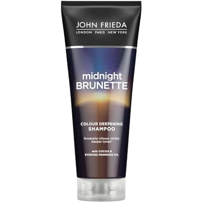 John Frieda MIDNIGHT BRUNETTE COLOUR DEEPENING SHAMPOO 250 ML, COLOUR-DEPOSITING SHAMPOO BROWN HAIR - Image 1