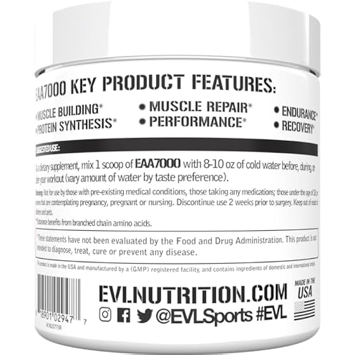 Evlution Nutrition EAA7000 - Pre & Post Workout Powder - Muscle Building + Recovery Supplement - 7g Essential Amino Acids + 5g BCAAs - Endurance + Energy Support - 30 Servings - Pink Lemonade - Image 3