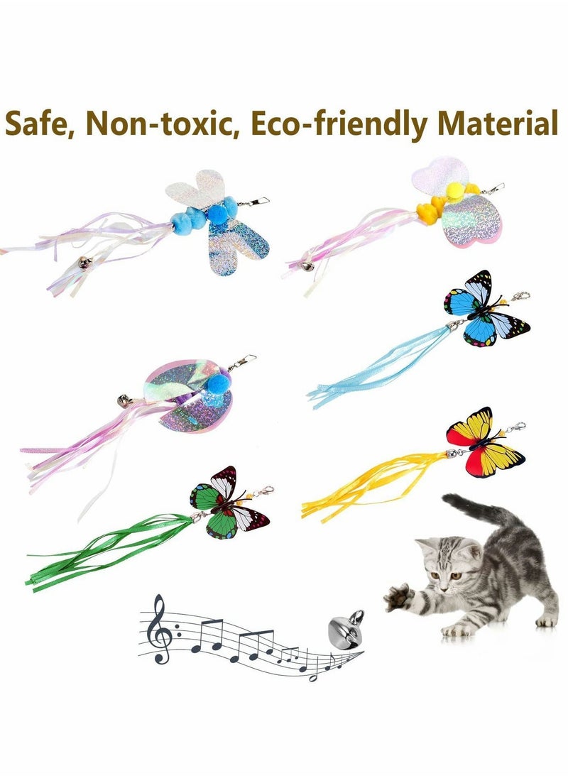 Y&D Cat Fur Toys, Toy Set 7 Piece, Fishing Rod Tease Stick with Retractable and Refill, Kitten Chase Hunting Exercise Supplies  - Image 5