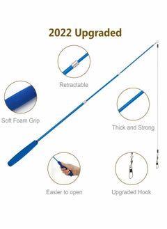 Y&D Cat Fur Toys, Toy Set 7 Piece, Fishing Rod Tease Stick with Retractable and Refill, Kitten Chase Hunting Exercise Supplies  - Image 2