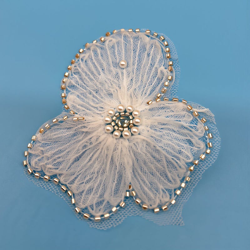 Washable Durable Floral Beaded Applique No Fade No Fall Off Clothing Decor Patch - Image 4