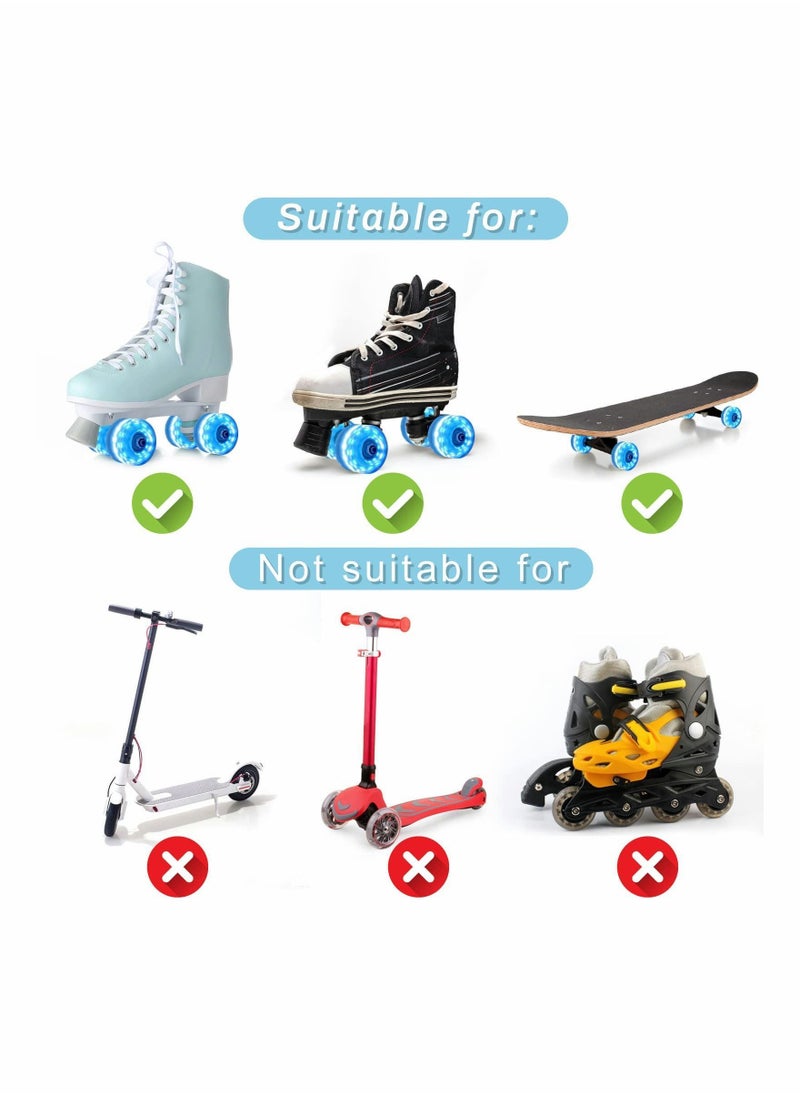 Y&D 8 Pieces Luminous Skate Wheels with Bearings Installed 32 x 58 mm 78A  - Image 5