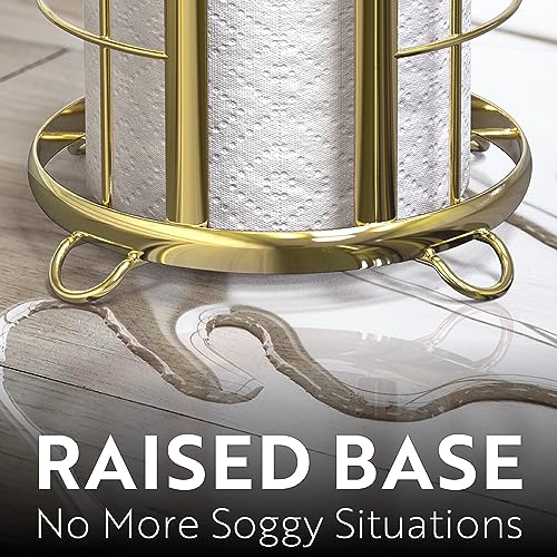 BROOKSTONE, Nickel Toilet Paper Holder, Freestanding Bathroom Tissue Organizer, Minimalistic Storage Solution, Modern & Stylish Design [Holds MEGA Rolls] - Image 3