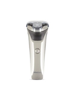 VIVITAR Metallic Cordless 3 Head Rotary Shaver, Cordless Electric Rotary Shaver for Men with Three Independently-Floating Heads, Pop-up Trimmer, and Stainless Steel Blades for Wet and Dry Uses
