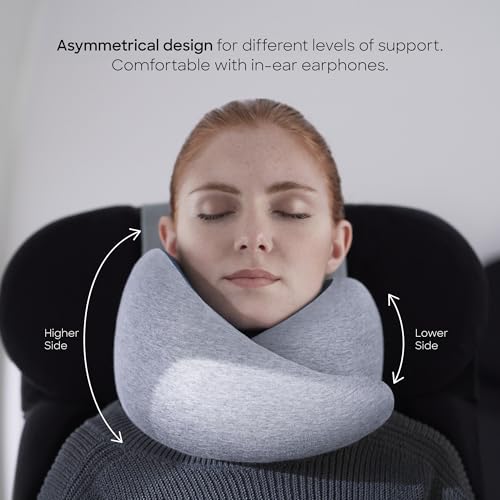 OSTRICH PILLOW Ostrichpillow Go Neck Pillow, Travel Pillows for Airplanes, Premium Memory Foam Travel Pillow, 360º Ergonomic Design, Asymmetrical Sides, Travel Bag Included, Washable Modal Cover - Image 2