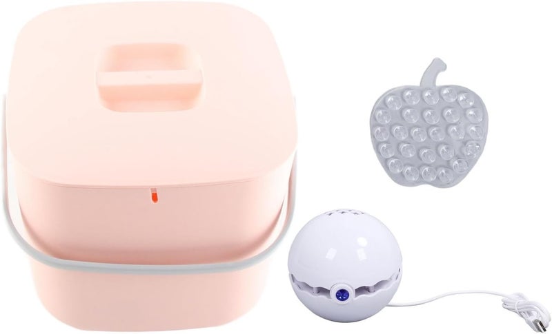 TOPINCN Mini Dishwasher, ABS and PC Portable USB Dishwashing Machine 18W, 45KPa Deep Cleaning, Auto Shutdown, Bucket and Sink Use for Home Kitchen Apartment (Pink Bucket) - Image 5