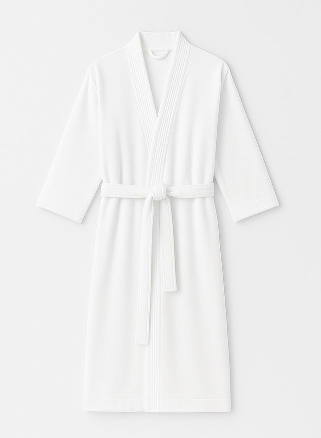 Pearl Coast 400 GSM Velour Cotton Bathrobe – Kimono Style | Luxurious & Lightweight | Ultra-Soft Finish | Unisex Loungewear | 125cm Length - Image 1