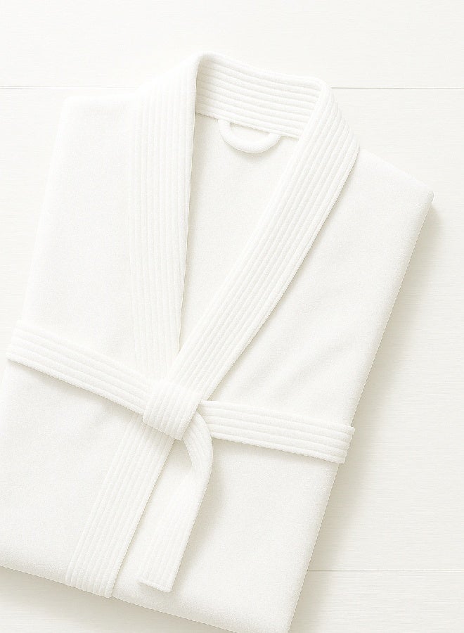 Pearl Coast 400 GSM Velour Cotton Bathrobe – Kimono Style | Luxurious & Lightweight | Ultra-Soft Finish | Unisex Loungewear | 125cm Length - Image 2