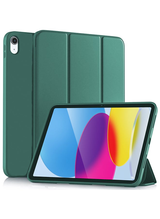 O Ozone iPad 10th Generation 10.9inch 2022 Case Cover Slim Protective Cover PC Frosted Back Shell Smart Stand Tablet Case Auto Wake/Sleep- Dark Green  - Image 1
