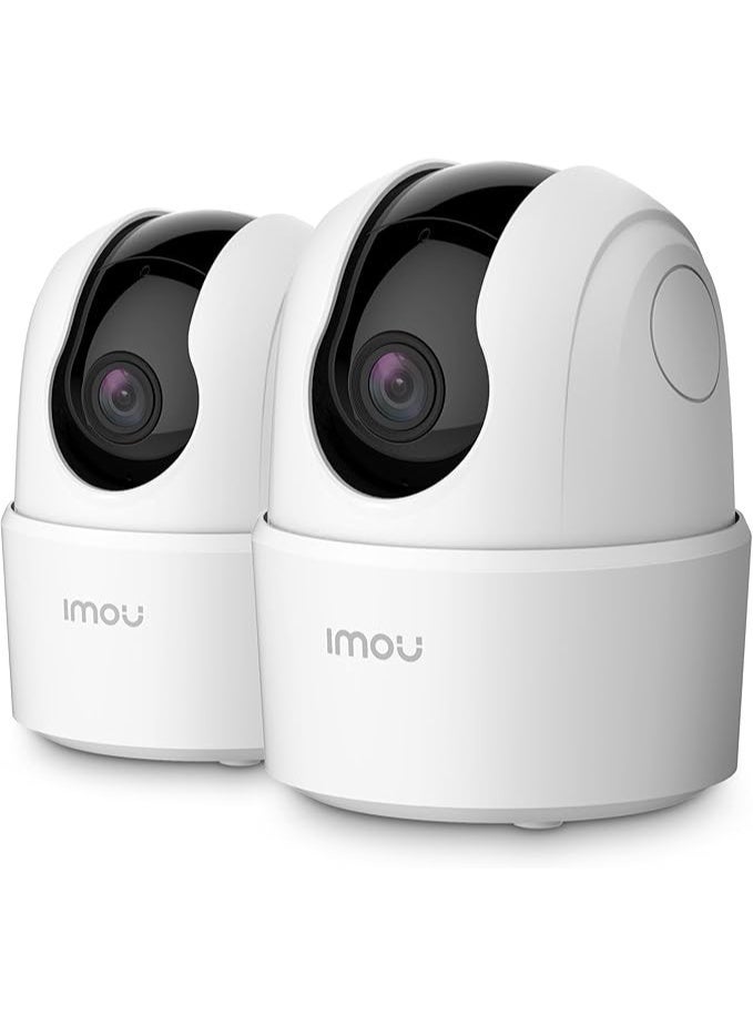 ايمو كاميرا ايمو 1080P للمنزل، حزمة من 2 كاميرا داخلية 2MP، كاميرا واي فاي 360 درجة، كاميرا CCTV للمنزل مع تتبع الحركة وصوت ثنائي الاتجاه ورؤية ليلية لمراقبة الأطفال، تعمل مع أليكس (رينجر 2C 2MP حزمة من 2) - Image 1