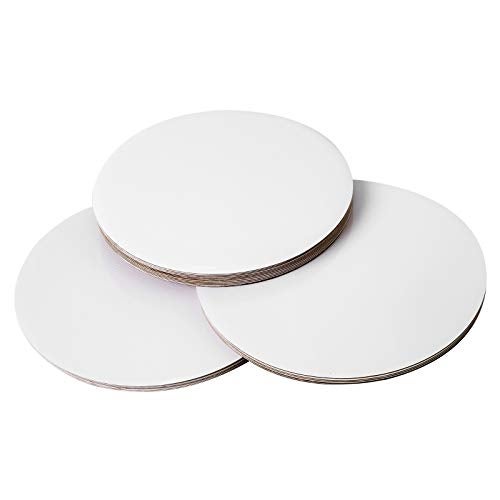 Onemore ONE MORE [25pcs] 10" White Cakeboard Round,Disposable Cake Circle Base Boards Cake Cardboard Pizza Plate platter 10 inch,Pack of 25 - Image 3