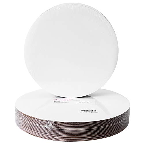Onemore ONE MORE [25pcs] 10" White Cakeboard Round,Disposable Cake Circle Base Boards Cake Cardboard Pizza Plate platter 10 inch,Pack of 25 - Image 1