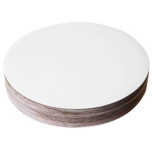 Onemore ONE MORE [25pcs] 10" White Cakeboard Round,Disposable Cake Circle Base Boards Cake Cardboard Pizza Plate platter 10 inch,Pack of 25 - Image 2