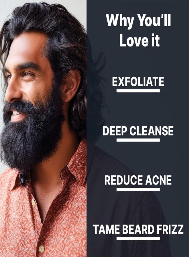 Allman ALL MAN Glow Groom Beard & Face Scrub for Deep Clean Beard Scalp, Reduces Oil, Prevents Acne with Niacinamide & Neem Extract | Pack of 2 | 200g - Image 4