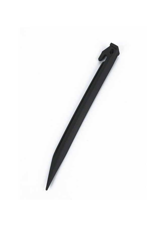 YiiSeeJo 16 Pack Plastic Tent Stakes 9 Inch, Heavy Duty Beach Tent Pegs Canopy Stakes, Black Edging Stakes for Campings, Backpacking, Gardening - Image 5