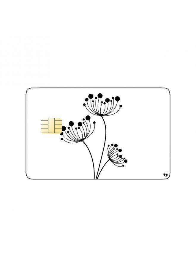 RKN PRINTED BANK CARD STICKER Aesthetic Flowers Drawing - Image 1