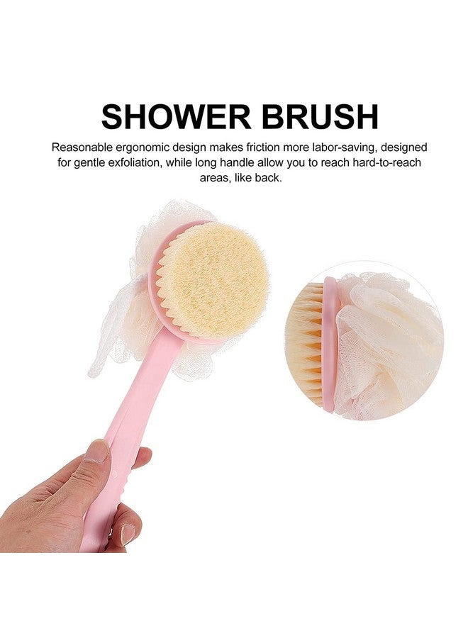 Doville 2 in 1 Body Brush Back Body Loofah Brush Curved Long Handled with Bristles Back Scrubber for Improve Skin Exfoliating Bath, Massage, Wet or Dry Brushing Back Scrubber (Multicolor) - Image 2