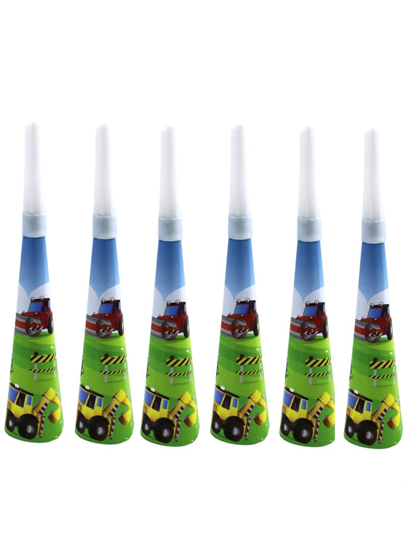 PARTY FUN Happy Birthday Party Blowers, Whistle Blowout Noisemakers Horns - [6 Pack] - Image 1
