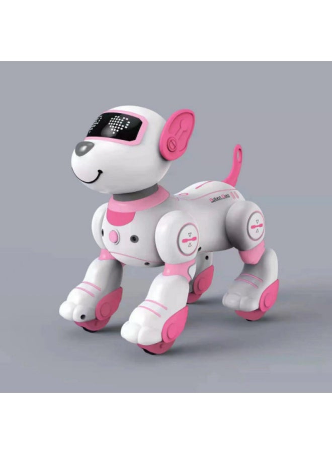 Children's Intelligent Voice Robot Dog Programmable Song Dance Touch Induction Remote Control Electric Pet Toy-Color:Bg1533 Dubi 1st Generation Gold -Specifications:Single Battery Version  - Image 3