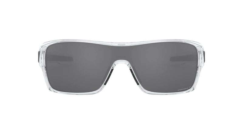 Oakley Men's OO9307 Turbine Rotor Rectangular Sunglasses, Polished Clear/Prizm Black Polarized, 32 mm - Image 3