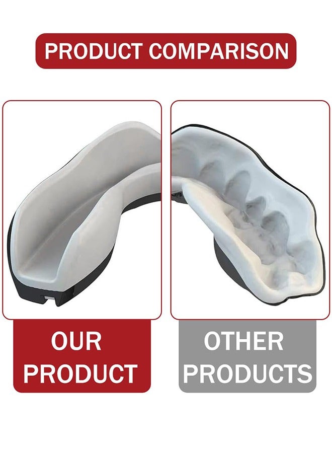 UETEEY Sports Mouthguards,EVA Mouthguards,Mouthguard for Braces,Mouthguard Slim Fit,Mouth Guard with Case for Boxing, Basketball, Lacrosse, Football, MMA - Image 3
