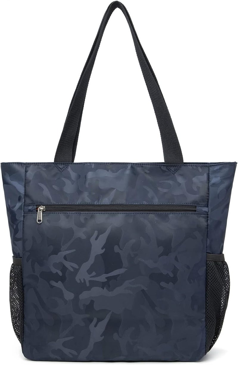 ETidy Large Capacity Foldable Tote Bag With Zipper Water-resistant SandproofWomen Beach Bag Handbag GymBag Travel ShoppingBag - Image 2