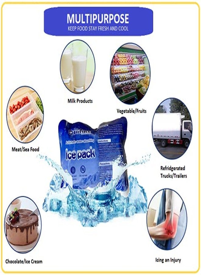 TINSICO Ice Pack, Gel Bag (Pack of 10), Automatic Water Absorption Cold Pack, 9x12 cm, Reusable Cooling Pack to keep Food Beverage Cool and Fresh, Ice Pack for Pain Relief - Image 5
