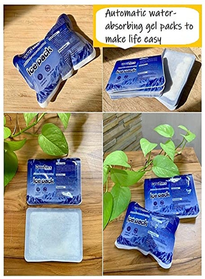TINSICO Ice Pack, Gel Bag (Pack of 10), Automatic Water Absorption Cold Pack, 9x12 cm, Reusable Cooling Pack to keep Food Beverage Cool and Fresh, Ice Pack for Pain Relief - Image 3