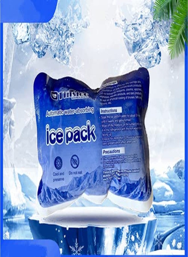 TINSICO Ice Pack, Gel Bag (Pack of 10), Automatic Water Absorption Cold Pack, 9x12 cm, Reusable Cooling Pack to keep Food Beverage Cool and Fresh, Ice Pack for Pain Relief - Image 2