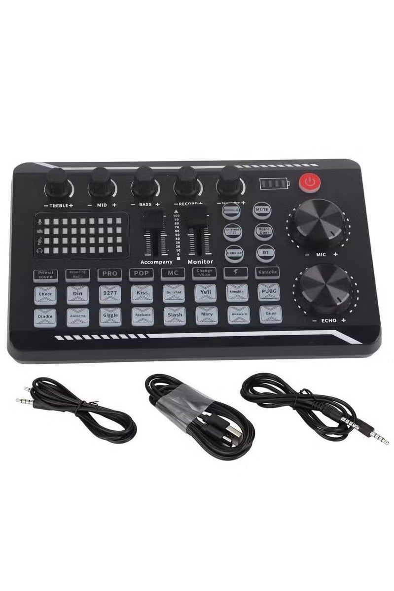 UMIXPRO F998 Sound Card Professional USB Audio Card Adapter Volume Adjustable High Quality Live Stream Sound Card for Clear Audio Noise Reduction and Real Time Control Ideal for Streaming Gaming and Recording - Image 1