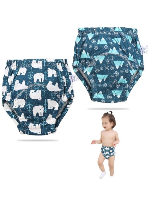 Cotton Diaper 6 Layer Breathable Toddler Training Pants With Size L 2 Counts