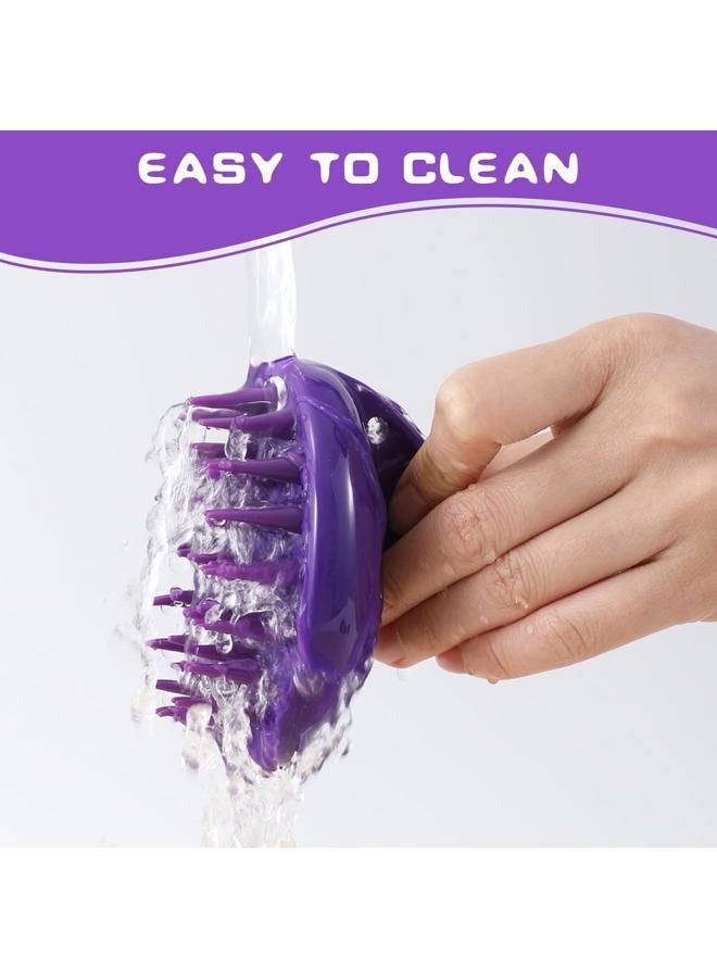 CELEMOON [Soft Silicone Pins] CELEMOON Ultra-Soft Silicone Washable Cat Grooming Shedding Massage/Bath Brush - Safe & No Scratching any more - Purple - Image 4