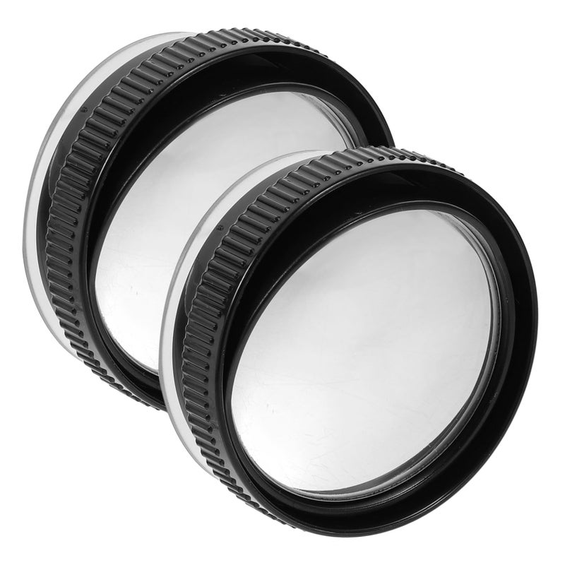 Silver Adjustable Suction Car Mirror 150 Degree Rotation Rearview Glass - Image 2
