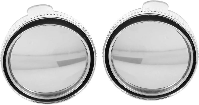Silver Adjustable Suction Car Mirror 150 Degree Rotation Rearview Glass - Image 1