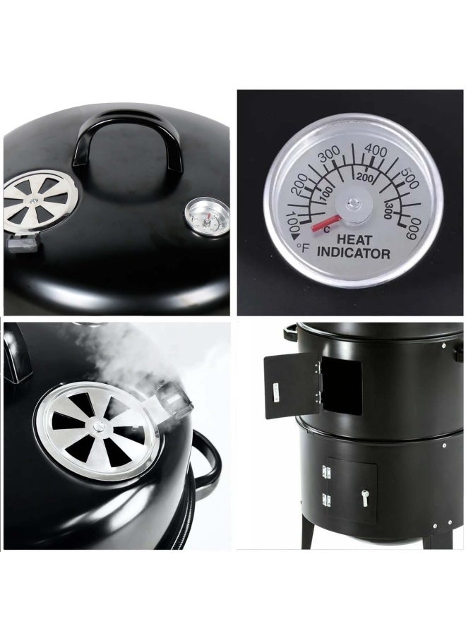Campmate - Campmate Portable Barrel Bbq Grill 3 In 1 Smoker - Oven - Grill With Thermometer Cm-6999 - Image 1