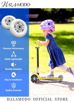 Generic Caster Board Replacement Wheel Set Scooter Replacement Wheels Flashing Roller Lights Back Rear for Kids & Teens Indoor Outdoor Skating  - Image 2