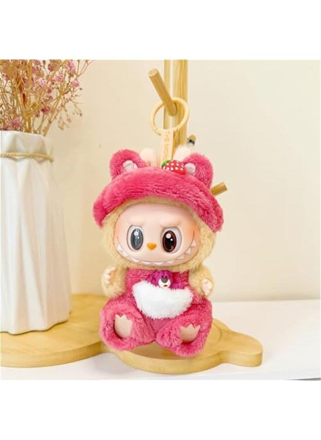 Arabest Doll Clothes Compatible with 15cm & 17cm Labubu (No Doll Included), Faking Animal Style Outfit Jumpsuit, Cute Fashion Overalls Set for 15 17cm La bubu, Dress Up Clothes for Labubu (Bear  - Image 2