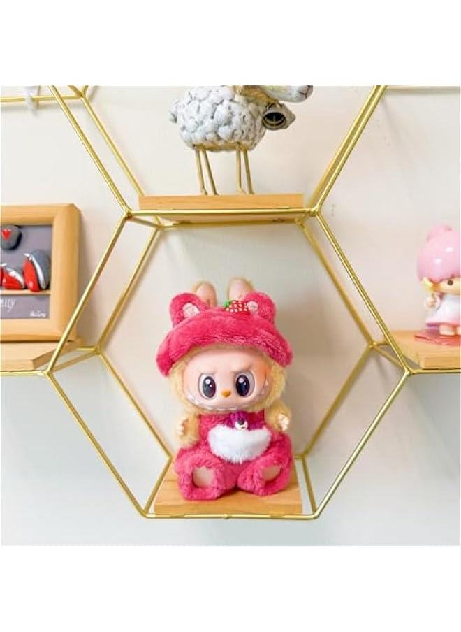 Arabest Doll Clothes Compatible with 15cm & 17cm Labubu (No Doll Included), Faking Animal Style Outfit Jumpsuit, Cute Fashion Overalls Set for 15 17cm La bubu, Dress Up Clothes for Labubu (Bear  - Image 3