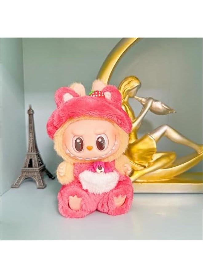 Arabest Doll Clothes Compatible with 15cm & 17cm Labubu (No Doll Included), Faking Animal Style Outfit Jumpsuit, Cute Fashion Overalls Set for 15 17cm La bubu, Dress Up Clothes for Labubu (Bear  - Image 4