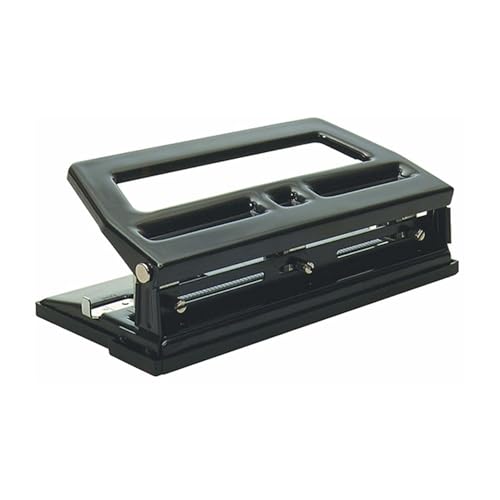 Charles Leonard 3 Hole Heavy Duty Paper Punch, 40 Sheet Capacity, Black, (90300) - Image 1
