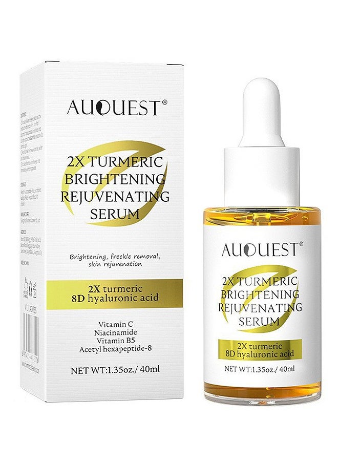2x Turmeric Brightening And Rejuvenating Serum For Skin Brightening, Anti-Wrinkle And Anti-Aging | 2x Turmeric, 8D Hyaluronic Acid, Vitamin C, Niacinamide, Vitamin B5, Acetyl Hexapeptide-8