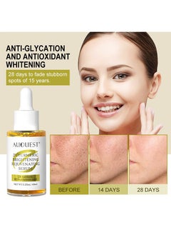 AuQuest 2x Turmeric Brightening And Rejuvenating Serum For Skin Brightening, Anti-Wrinkle And Anti-Aging | 2x Turmeric, 8D Hyaluronic Acid, Vitamin C, Niacinamide, Vitamin B5, Acetyl Hexapeptide-8  - Image 3